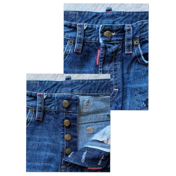 DSQUARED2 Oversized LOGO Denim JEANS - Picture 8 of 16